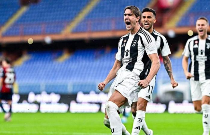 Serie A. Doble goleador, Vlahovic permite a la Juventus dominar al Génova