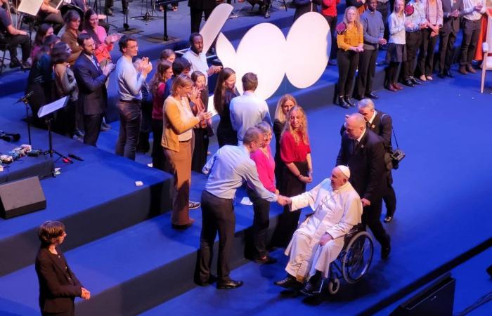 Papa Francisco en diálogo en la UCL Lovaina