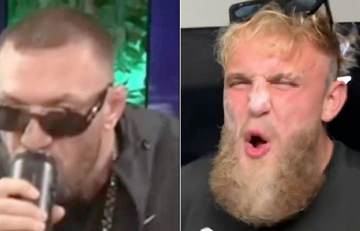 Jake Paul se burla de Conor McGregor en un video de imitación de cara en polvo