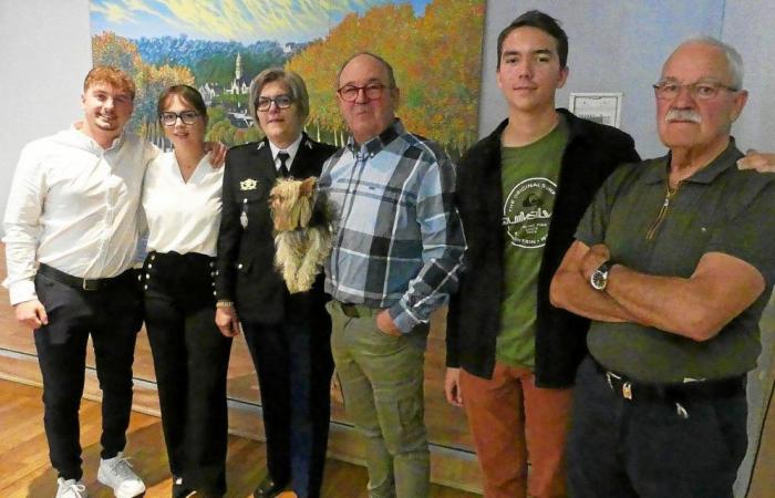 Sandrine Hattingois, mayor de gendarmería en activo más antigua de Finisterre, jubilada