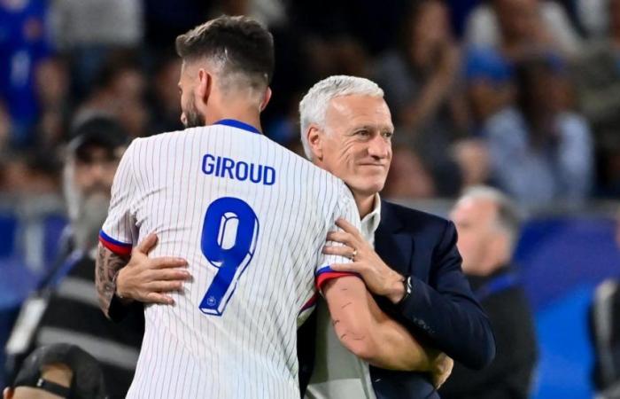 Giroud lanza una pequeña entrada a Deschamps al final de su carrera azul