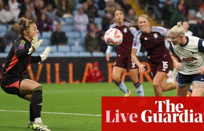 Villa y Spurs empatan tras la victoria de Arsenal, United y City: WSL – como sucedió