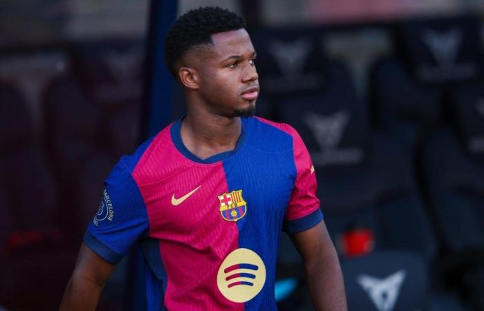 El joven del Barcelona vuelve a sufrir en la reciente derrota ante Osasuna