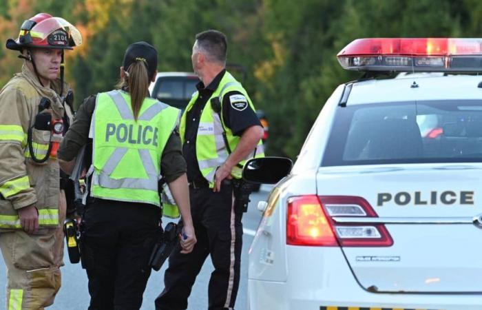 [EN IMAGES] Saint-Lambert-de-Lauzon: un motociclista gravemente herido