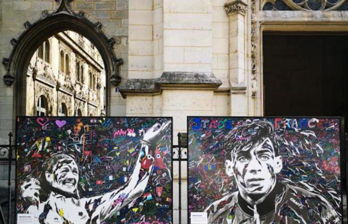 Los rostros de los juegos, la exposición gratuita de arte callejero de Jo Di Bona, para descubrir la Place du Louvre