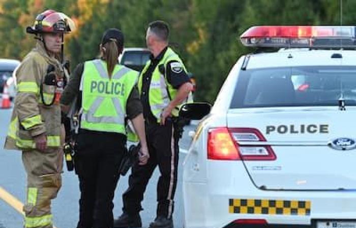 [EN IMAGES] Saint-Lambert-de-Lauzon: un motociclista gravemente herido