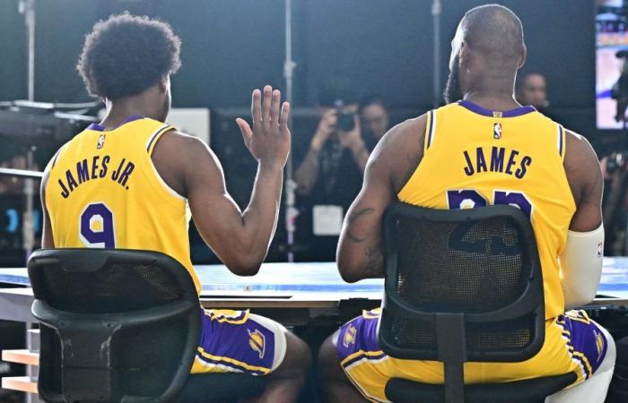 “Pura alegría”, relata LeBron James sus primeros entrenamientos con su hijo Bronny en los Lakers