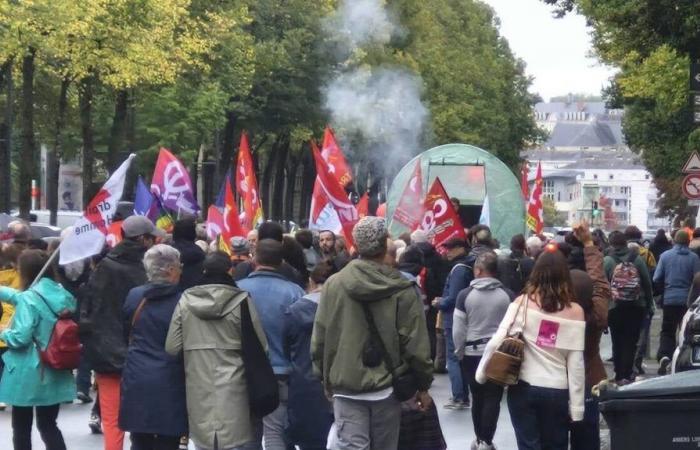 Huelga del 1 de octubre en Angers. “Estamos aquí para llevar sol donde hay nubes”