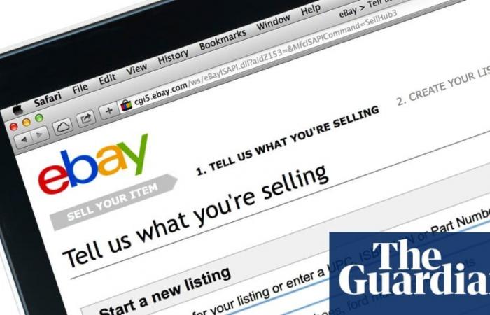 El minorista en línea eBay elimina las tarifas para vendedores privados en el Reino Unido