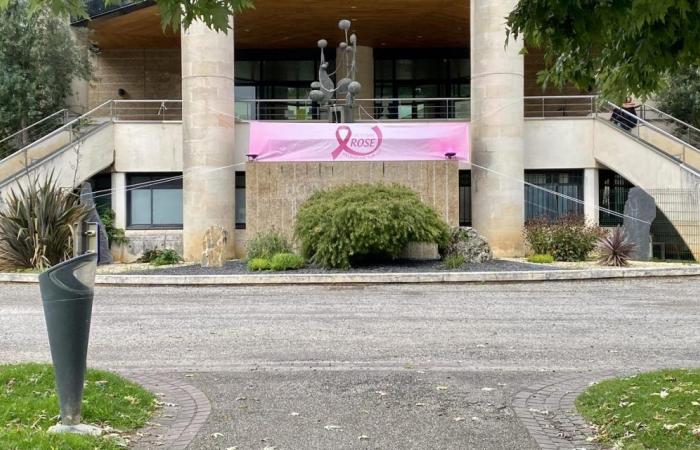 La bastida se colorea y se agita en apoyo del Octubre Rosa.