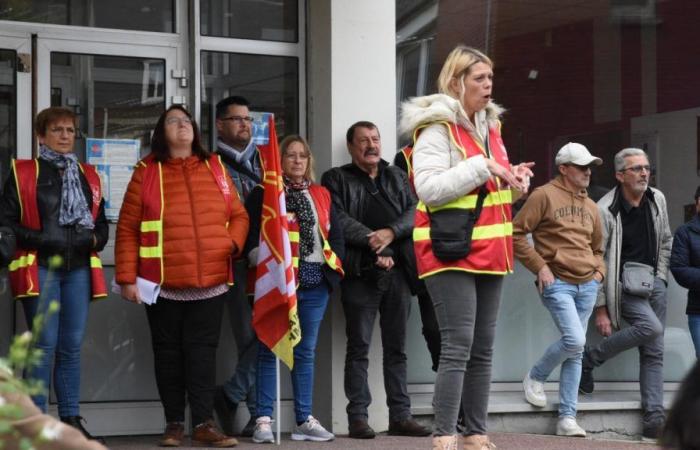 Una tímida reanudación de las manifestaciones en Fécamp, el martes 1 de octubre de 2024