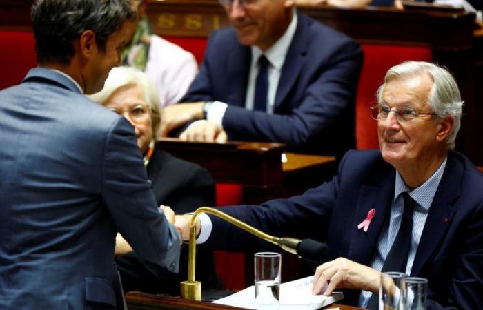 Chirriante, Barnier promete a Attal estar “atento a sus propuestas para hacer frente al déficit que ha encontrado”