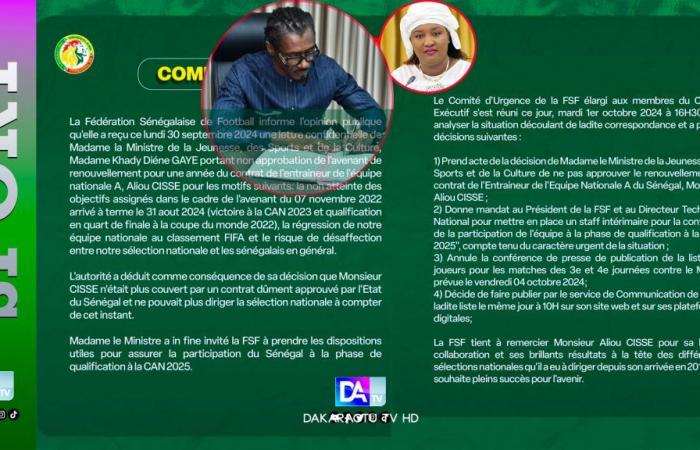 La FSF confirma la salida de Aliou Cissé al frente de la selección de Senegal.