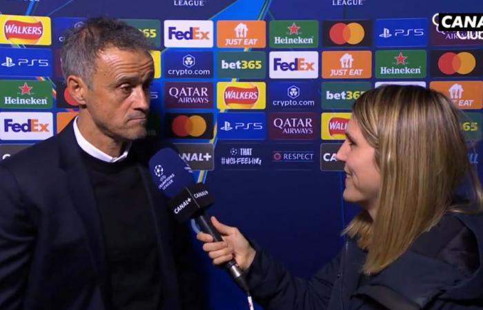 A Margot Dumont, periodista de Canal+, no le gustó su intercambio con el técnico del PSG, Luis Enrique