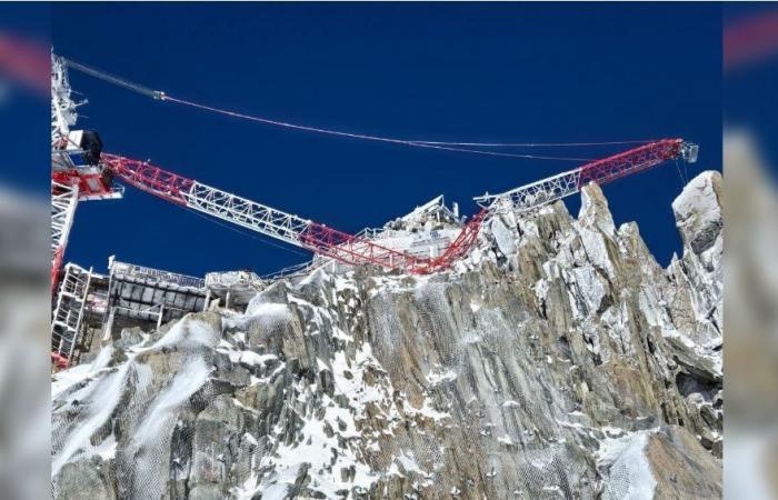 El brazo de la grúa en la obra de Grands Montets se partió en dos, no hubo heridos