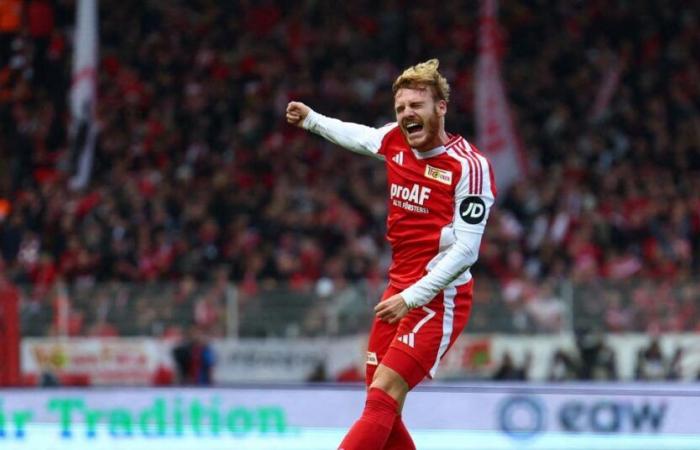 Yorbe Vertessen anota con el Unión Berlín venciendo al Dortmund en la Bundesliga