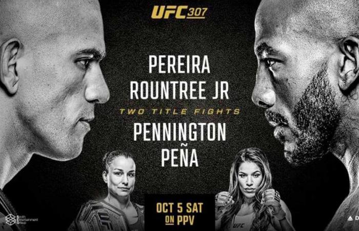 UFC 307 – Pereira vs. Rountree Jr.: Todos los resultados