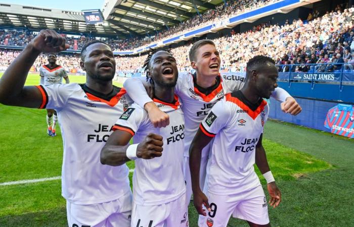 El FC Lorient sube al podio gracias a su victoria ante el Caen, el EA Guingamp se hunde en Clermont