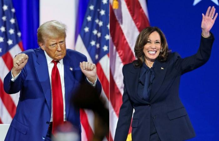 Trump sale a la calle y los medios bombardean a Harris