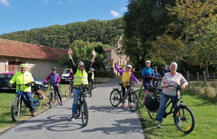 Paseo en bicicleta por la vía verde del Lot para la asociación Francia – Gran Bretaña