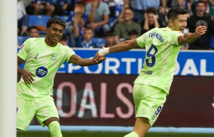 Lewandowski con hat-trick en la victoria ante el Alavés