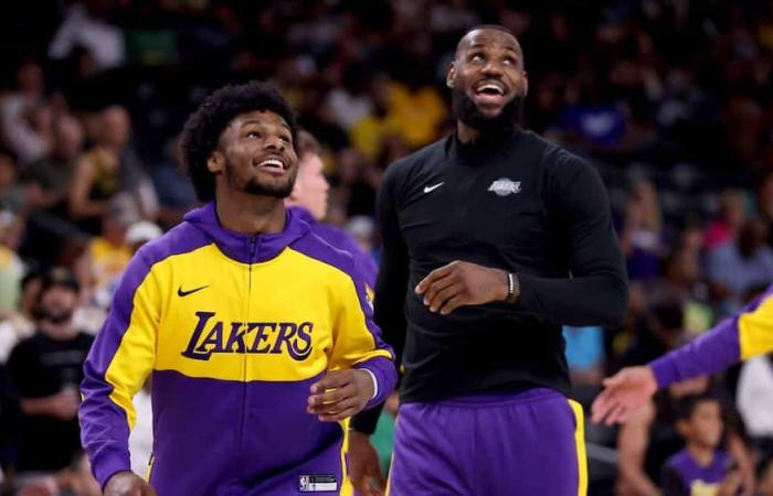 NBA: LeBron y Bronny James en la misma cancha