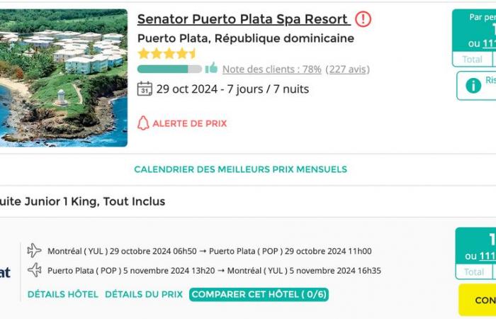 6 viajes todo incluido al Sur entre $880 y $1059 distintos a Cuba saliendo desde Montreal