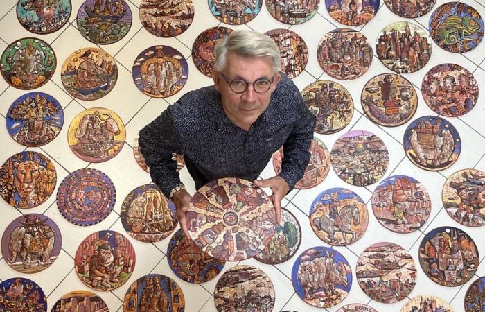 ENTREVISTA. El pintor normando Christophe Ronel expone en Rouen, “una invitación a viajar”