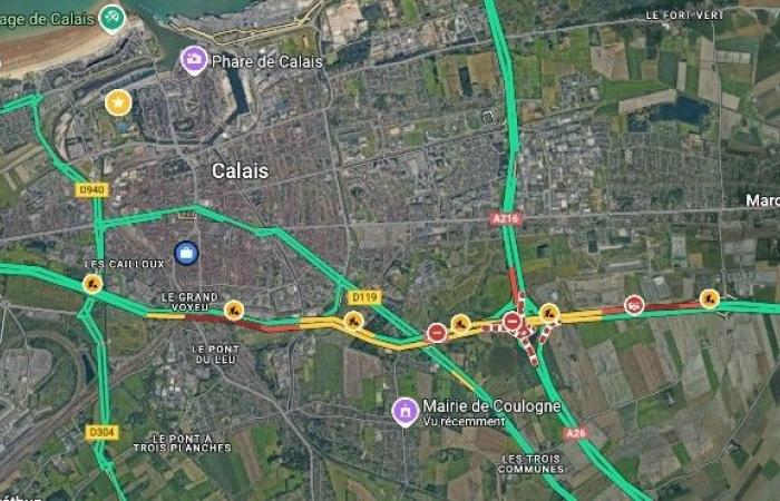 Obras y atascos en la A16 en Calais hasta el 18 de octubre.