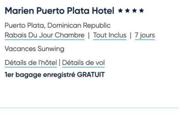 6 viajes todo incluido al Sur entre $880 y $1059 distintos a Cuba saliendo desde Montreal