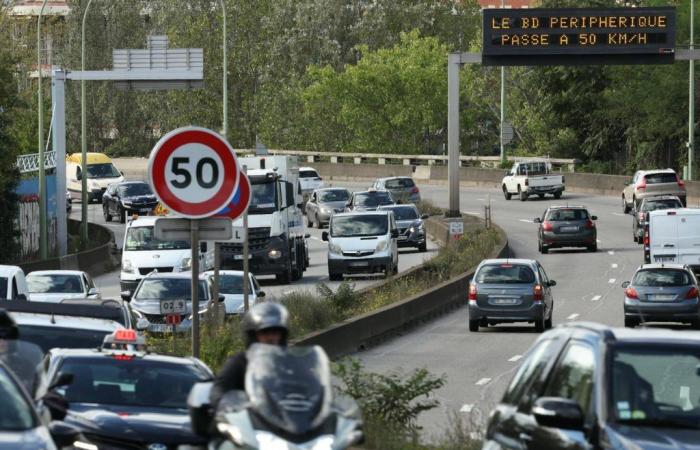 En la circunvalación de París, la velocidad general aumenta a 50 kilómetros por hora