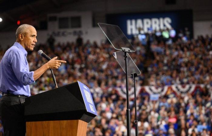 Obama carga contra Donald Trump, sirviendo a Kamala Harris