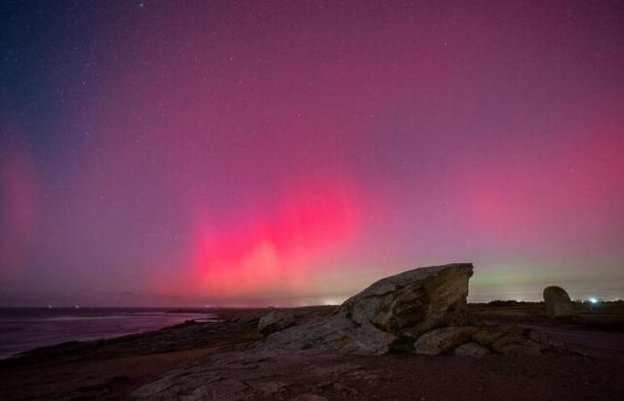 EN FOTOS. Rosas, rojos, verdes… El mágico espectáculo de la aurora boreal en Morbihan