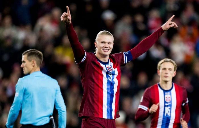 Erling Haaland se convierte en el máximo goleador de Noruega en la victoria por 3-0 sobre Eslovenia