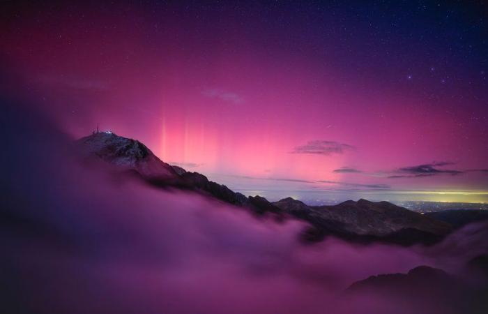 Las auroras boreales han vuelto a incendiar el cielo de los Pirineos