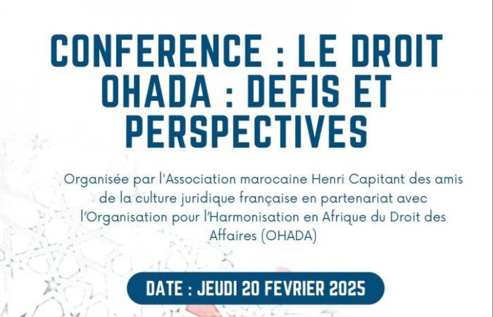 Conferencia de OHADA el 20 de febrero de 2025 en Rabat (Marruecos)