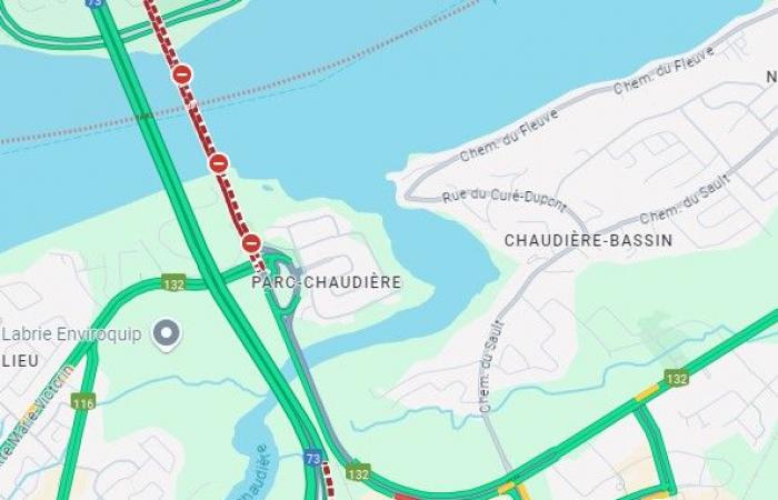 ÚLTIMA HORA – Accidente en la autopista 20/73 cerca del puente Pierre Laporte en Lévis