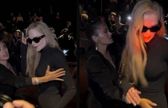 Este incomprensible gesto de Nicole Kidman sobre Salma Hayek en la Semana de la Moda de París prende fuego a Internet