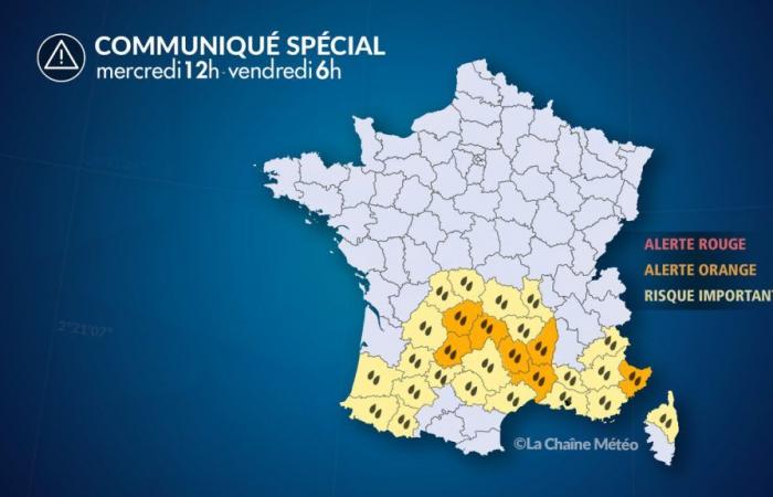 episodio importante en las Cévennes y fuertes lluvias en el sur