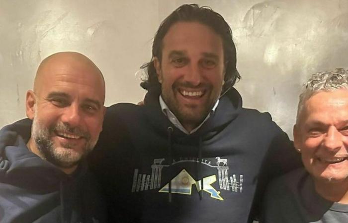 Guardiola, Toni y Baggio se reencuentran