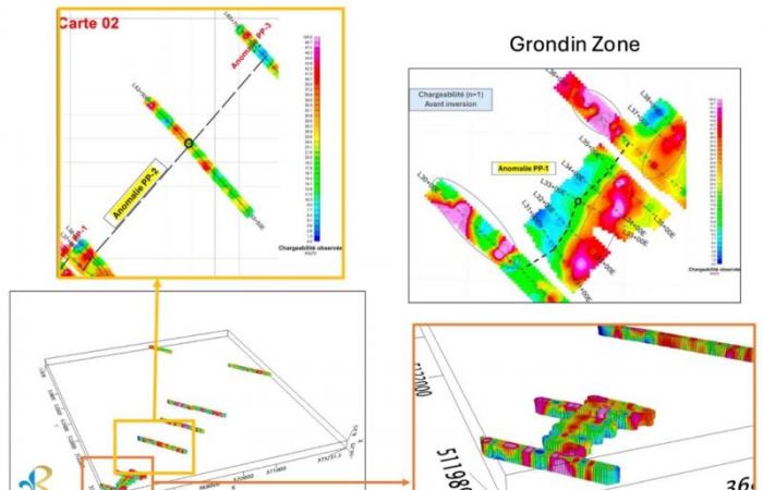 La geofísica de los Campos de Oro en Beauce confirma una firma de 8 km de la estructura mineralizada antiforme tipo arrecife Saddle