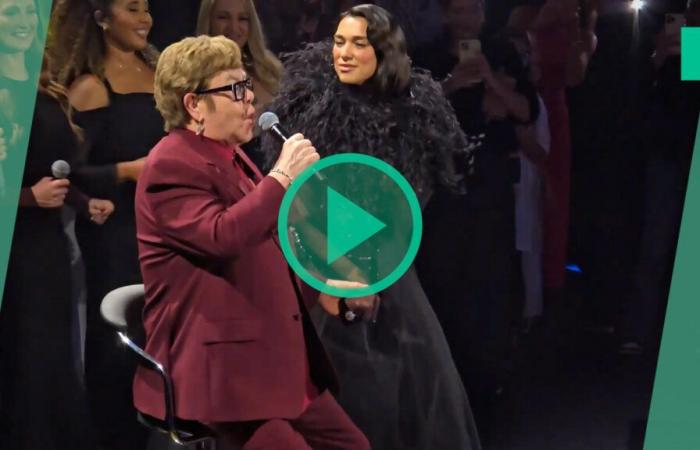 Para Dua Lipa, Elton John sale del retiro y sube al escenario con un dueto sorpresa