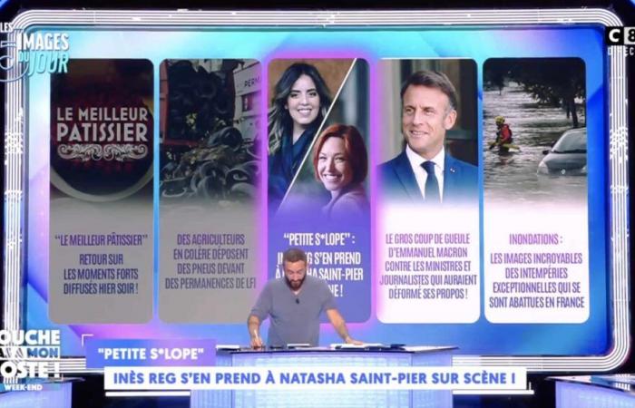 Inès Reg vuelve a atacar a Natasha St-Pier, los equipos del “TPMP” la aniquilan: “es catastrófico”, “no tiene gracia”