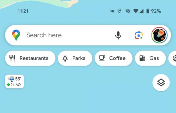 Google Maps está moviendo el clima para un mapa un poco más limpio