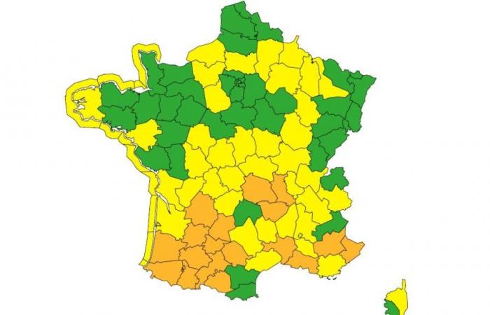 La vigilancia roja se levantó este viernes, Météo France mantiene 18 departamentos en naranja