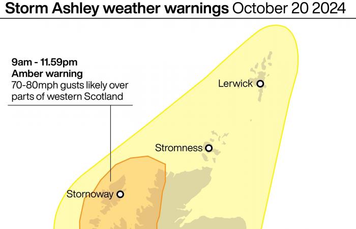 Tormenta Ashley – en vivo: Met Office emite una advertencia meteorológica mientras el Reino Unido pronostica vientos de 80 mph