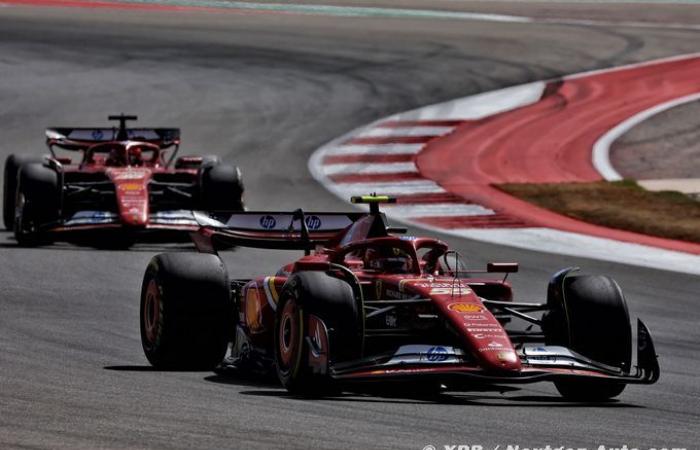 Fórmula 1 | Ferrari: Sainz y Leclerc cierran la segunda fila en Austin