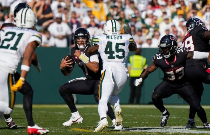 Una llamada de juego de los Texans que rasca la cabeza ayuda a los Packers a ganar en un gol de campo cuando el tiempo expira