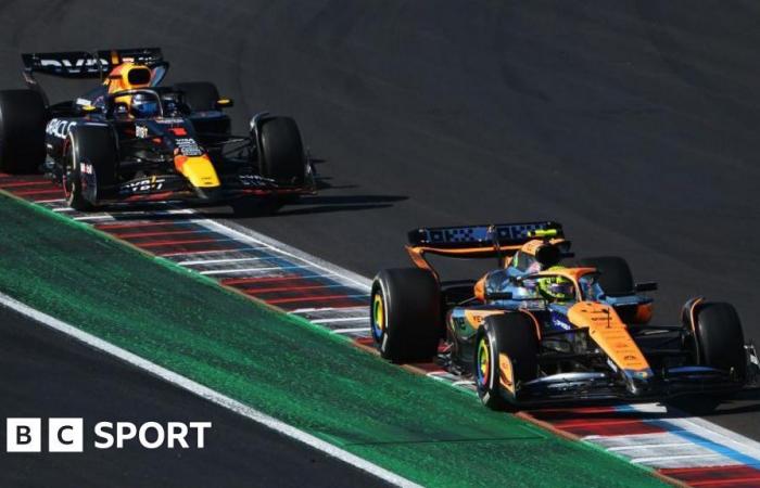 Gran Premio de Estados Unidos: Lando Norris pierde el tercer puesto ante Max Verstappen y gana Charles Leclerc