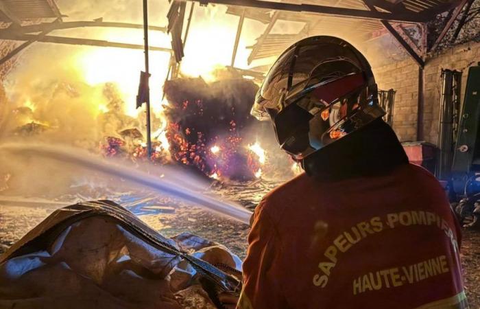 La Jonchère-Saint-Maurice: un almacén agrícola destruido en un incendio